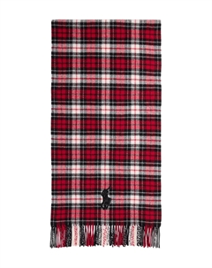 Шарф с бахромой, красный Polo ralph lauren