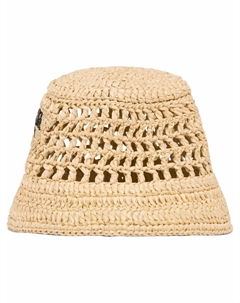 Плетеная панама, нейтральный Prada