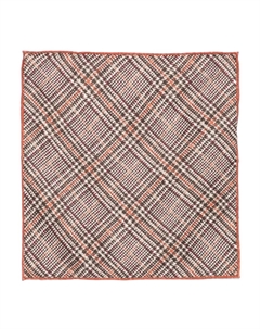 Клетчатый шарф в горох, коричневый Brunello cucinelli