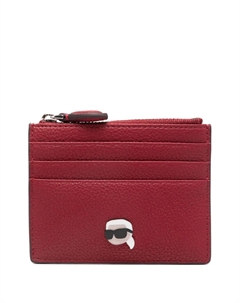 Кошелек на молнии с логотипом-буквами, красный Karl lagerfeld