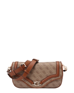 Сумка через плечо DEA FLAP SHOULDER BAG, Chestnut brown/Light brown Guess