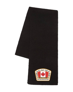 Шерстяной шарф, черный Dsquared2