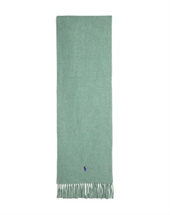 Шарф с бахромой, зеленый Polo ralph lauren