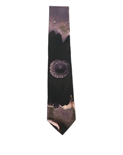 Шелковый галстук с цветочным принтом, черный Paul smith