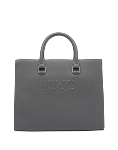 Сумка-тоут с тиснением логотипа, серый Liu jo