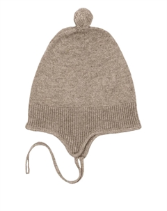 Шапка в рубчик с помпоном Mattou, коричневый Konges slojd