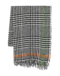 Шарф в клетку принца Уэльского, черный Faliero sarti