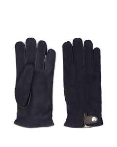 Перфорированные кожаные перчатки, синий Brunello cucinelli