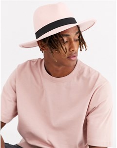 Розовая шляпа fedora Svnx