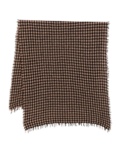 Клетчатый шарф, черный Faliero sarti