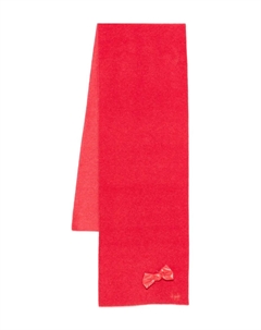 Шарф с аппликацией в виде банта, розовый Il gufo