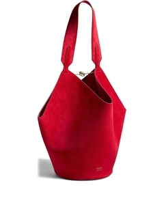 Сумка-тоут из кожи с открытым верхом, красный Khaite