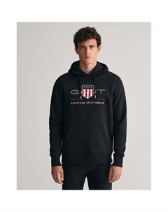 Худи Archive Shield Regular Fit, черный Gant