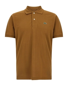 Поло из пике с нашивкой-логотипом L.12.12, коричневый Lacoste