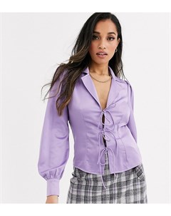 Атласная блузка с завязкой Fashion union petite
