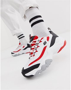 Кроссовки на массивной подошве с красной и белой отделкой D lites 3 0 Skechers