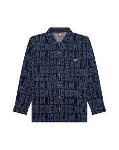 Рубашка Oversized Echo Long-Sleeve Shirt, Blue Moon Icecream