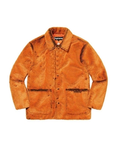 Пальто 2-Tone Faux Fur Shop Coat, Orange Supreme