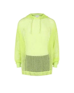 Футболка Hooded Mesh Long-Sleeve T-Shirt, Fluo Yellow Givenchy