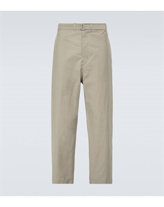 Укороченные зауженные брюки из смесовой хлопковой ткани, Dusty Lemaire