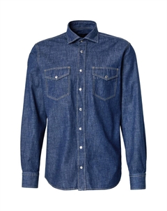 Рубашка на пуговицах классического кроя, marine blue Bugatti