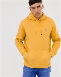 Желтый худи с фирменным логотипом Original penguin