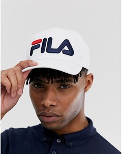 Белая кепка с крупным логотипом Linea Fila