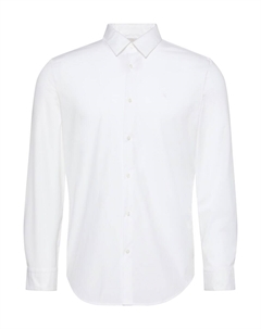 Рубашка Slim Fit на пуговицах, White Calvin klein