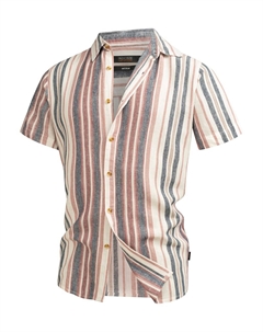 Рубашка на пуговицах классического кроя Kiss, Pastel red Indicode jeans