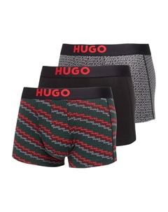 Боксеры B-Trunk с логотипом на поясе (набор из трех штук), черный Hugo