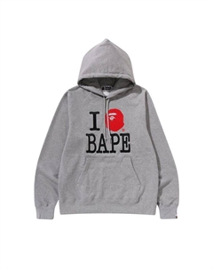 Худи I Love Pullover Hoodie, Grey Bape