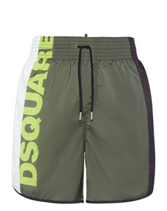 Плавательные шорты с цветными блоками, зеленый Dsquared2
