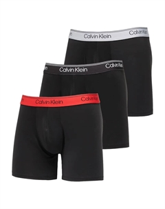 Боксеры с логотипом на поясе (набор из трех штук), черный Calvin klein