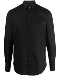 Рубашка с косым воротником, черный Corneliani