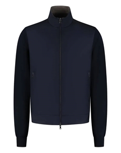 Куртка на молнии с вязаной вставкой, синий Paul & shark