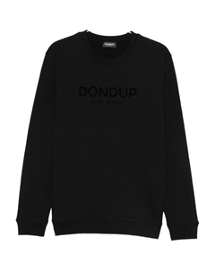 Свитшот с флокированным логотипом, черный Dondup