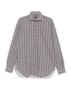 Рубашка с цветочным принтом, черный Barba