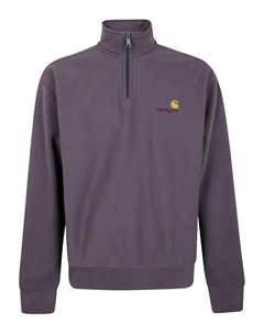 Свитшот на молнии до половины с вышитым логотипом American Script, серый Carhartt wip