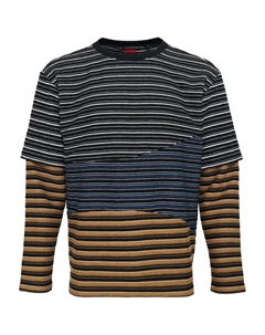 Свитшот в полоску с эффектом многослойности, черный Andersson bell