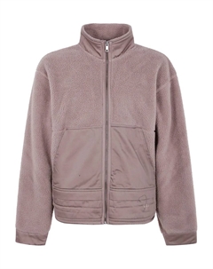 Флисовый свитшот на молнии, розовый Adidas