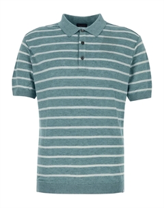 Поло с полосатыми деталями, синий Paul & shark
