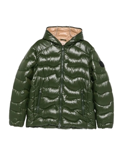 Стеганая куртка с капюшоном, зеленый Save the duck