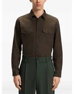 Рубашка с карманом, коричневый Hugo