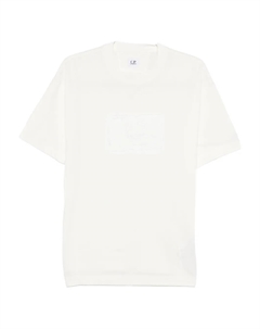 Футболка с тисненным логотипом, белый C.p. company