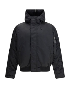 Бомбер на молнии с капюшоном, черный Alpha industries