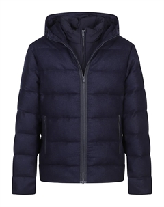 Стеганая куртка с капюшоном, синий Fay