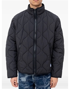 Стеганая куртка на молнии, черный Hugo