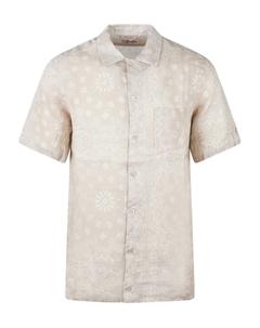 Рубашка с короткими рукавами и принтом, нейтральный Mc2 saint barth