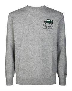 Вышитый свитер с круглым вырезом, серый Mc2 saint barth