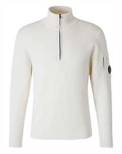 Свитшот с воротником на молнии, белый C.p. company